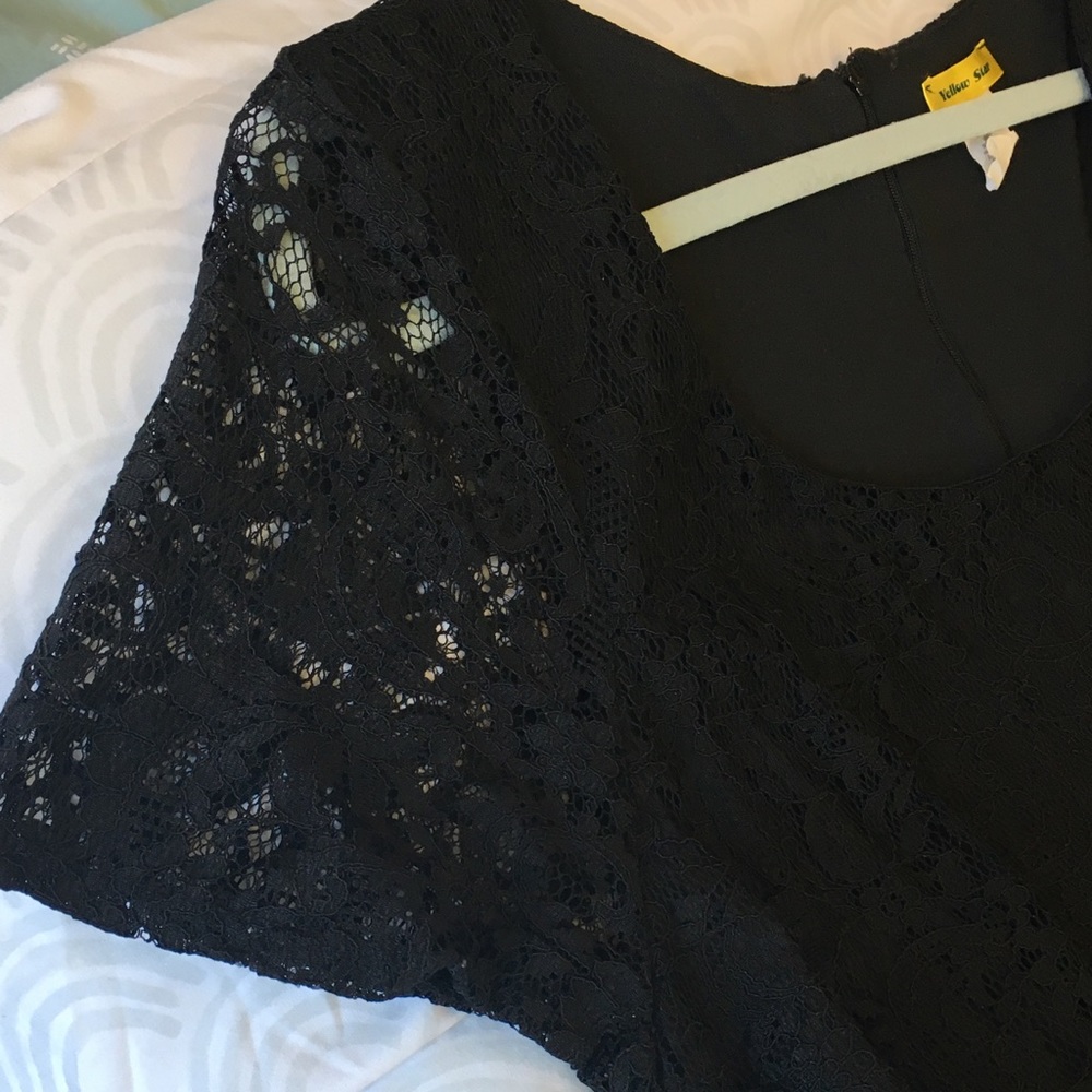 Full length black cocktail dress